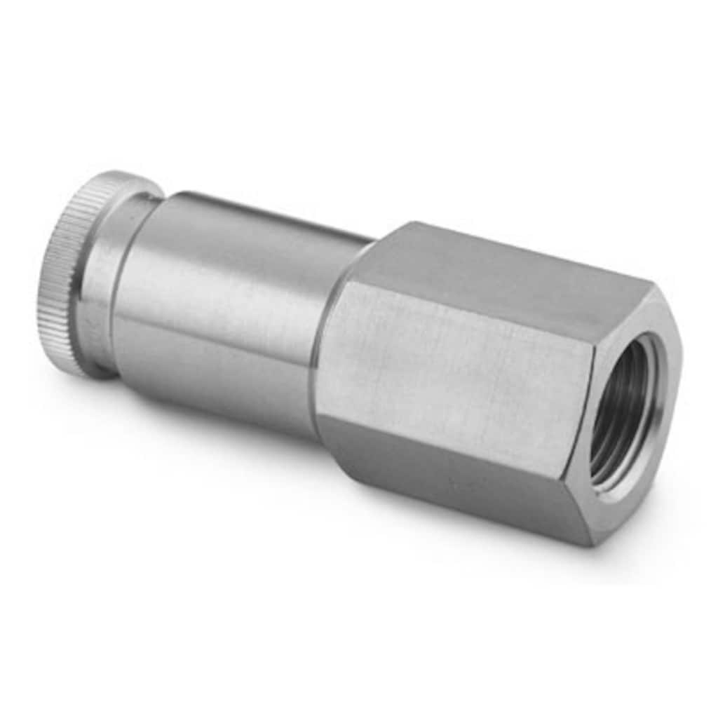 Swagelok Schnellkupplungsstecker, PTFE-gedichtet, absperrend, Edelstahl, Cv 4,4, 1/2 Zoll NPT-Innengewinde
