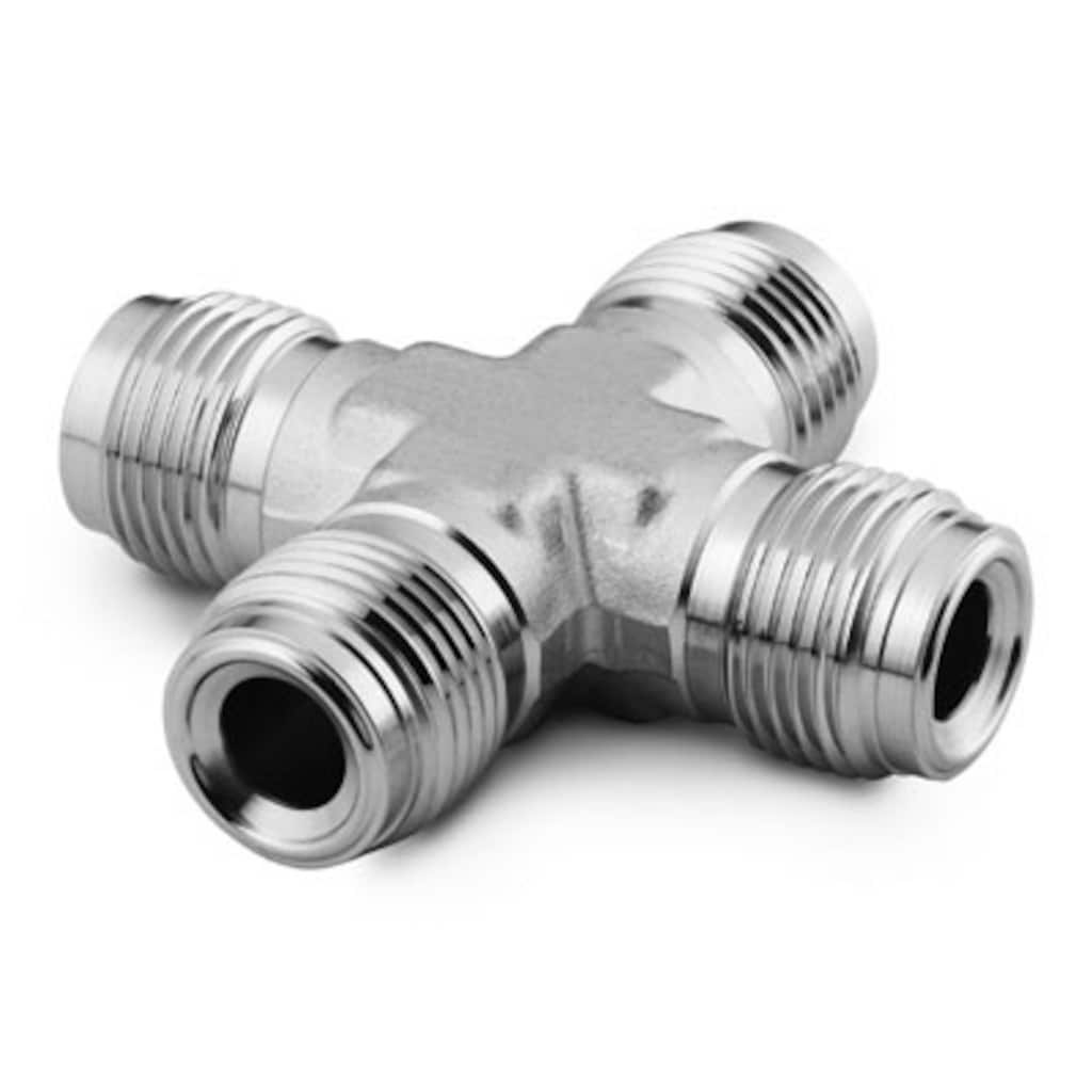 Swagelok 316 Stainless Steel VCR Face Seal Fitting, 1/2 in. Union Cross