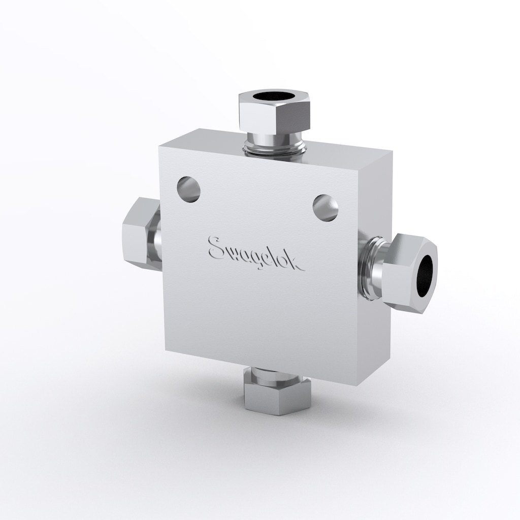 Swagelok Croix série IPT en acier inoxydable 316, raccordement fileté à extrémité conique 3/8 po moyenne pression, 1379 bar (20 000 psi)