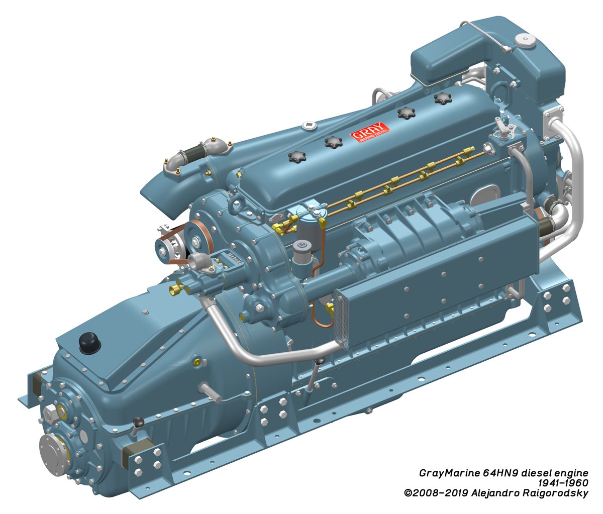 Fairbanks Morse Engine 60 H. P. Type “C-0” Marine Oil Engines