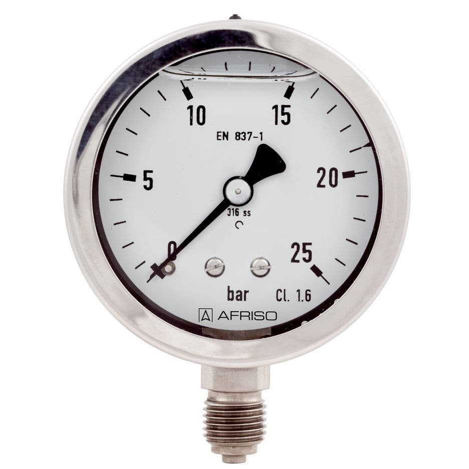 AFRISO Bourdon tube pressure gauge RF50GT | 85071311GT