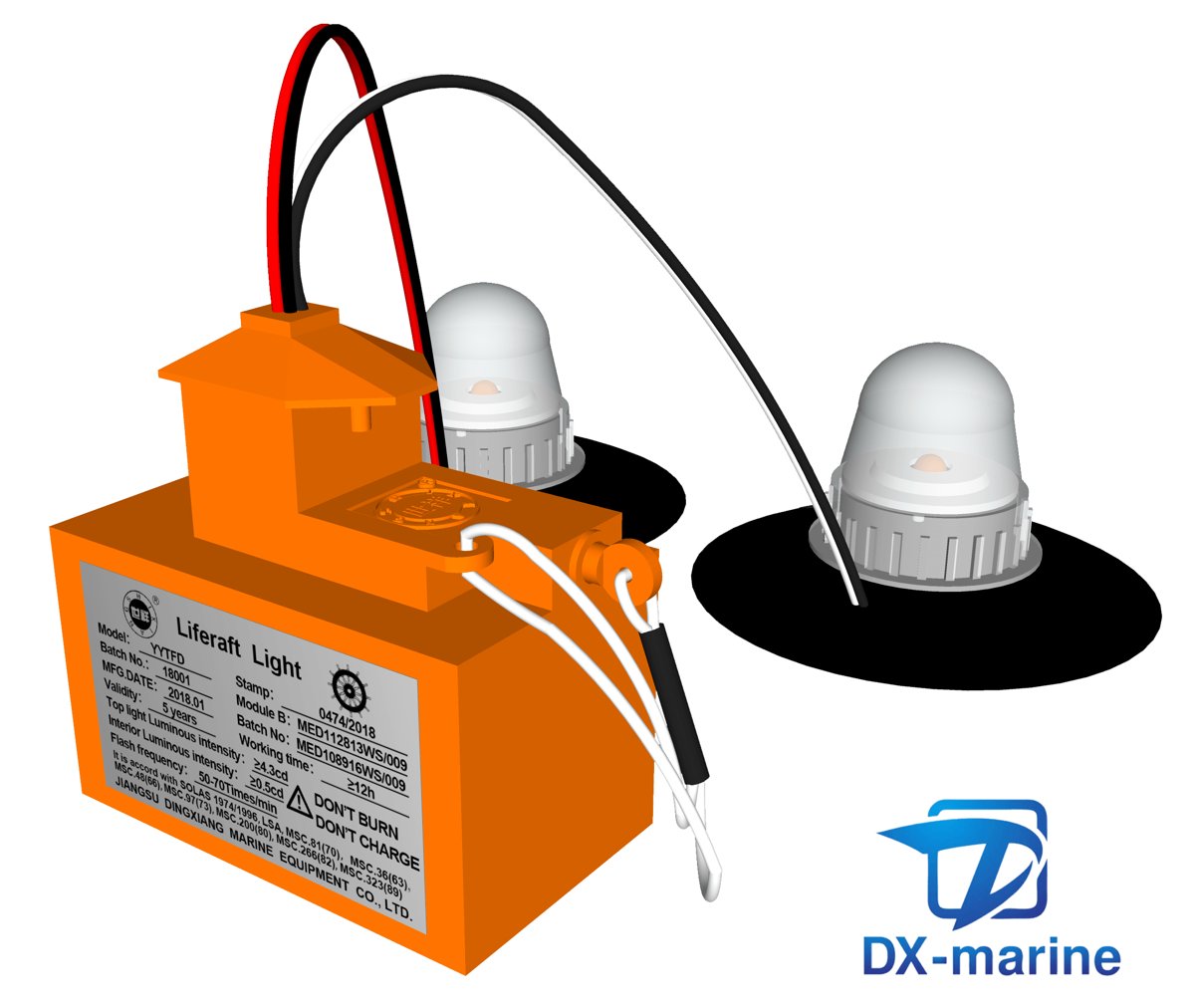 Haimen Jianghai Marine Life-Saving Equipment Liferaft Lights type JH-FD, JH-FDI