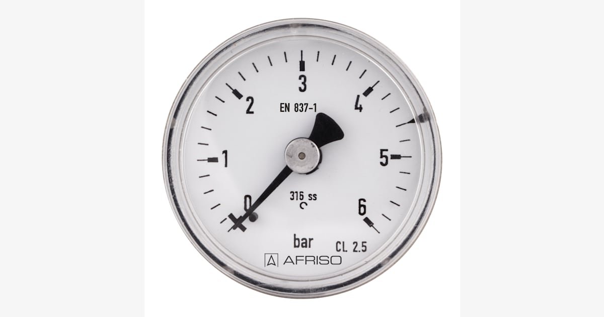 AFRISO Standard Bourdon tube pressure gauges RF40 | 85001231