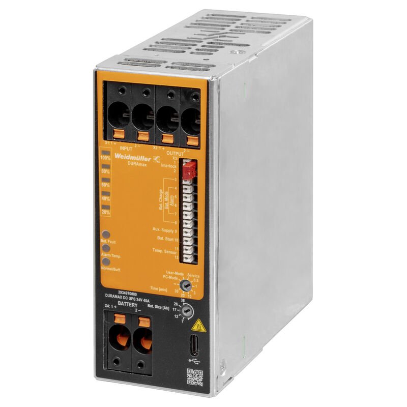Weidmüller Interface CP DC UPS 24V 20A/10A, CP DC UPS 24V 40A, Battery DURA ECO LA-BAT 24V 1.2Ah / 3.4Ah / 7Ah / 12Ah / 17Ah