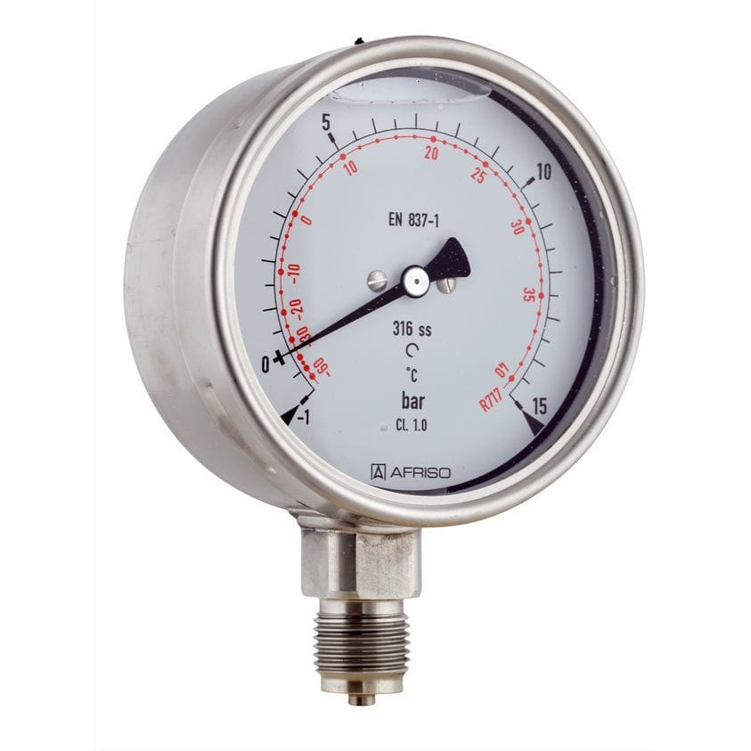 AFRISO Bourdon tube pressure gauge RF100KTGly | 85231802