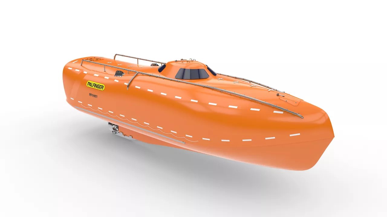 Palfinger Marine Safety Freefall Lifeboat 50P Diesel Outboard-C