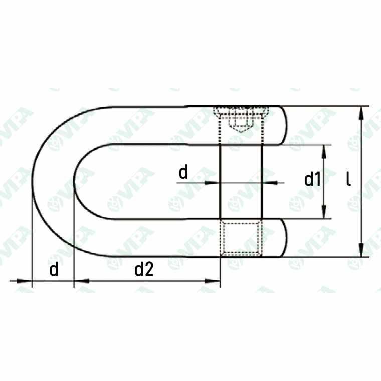 FORJAS IRIZAR, S.L. Omega Shackle 120 mm KS 50 Hook