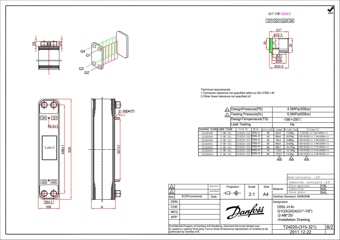 Danfoss MPHE D55