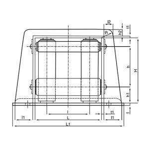 Boomarine JIS F 2026-80 Four-Roller Fairlead Type A