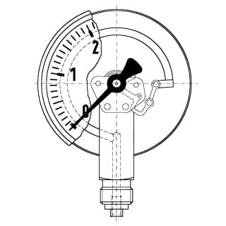 AFRISO Glycerine filled Bourdon tube pressure gauges RF100Gly | 85204731