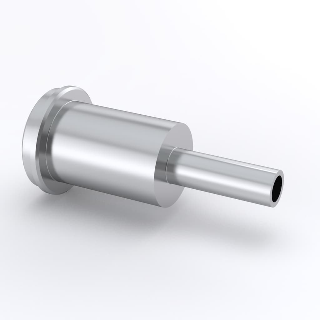 Swagelok 316L VAR VCR Face Seal Fitting, Long Tube Butt Weld Gland, 1/4 in. VCR x 1/8 x 0.028 in. TBW, 0.75 in. (19.1 mm) Ext