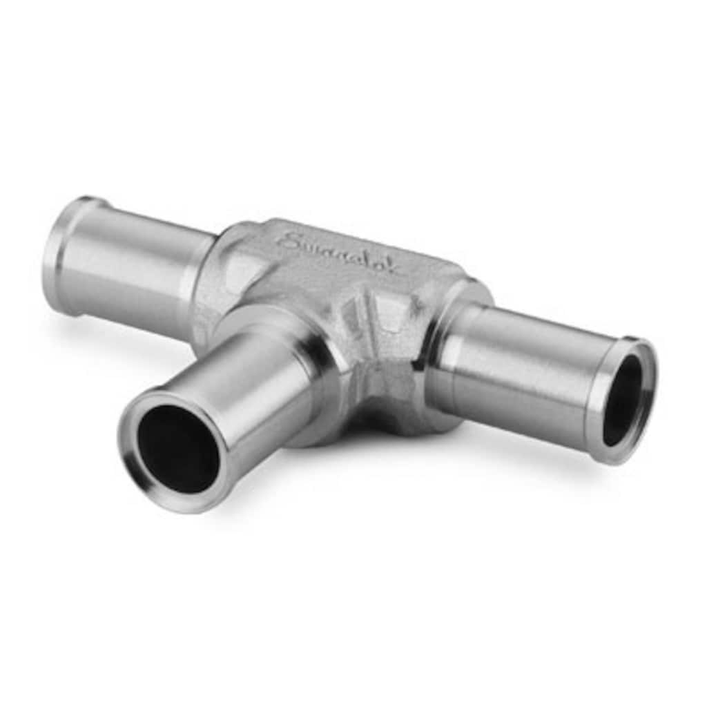 Swagelok 316L Stainless Steel Automatic Tube Butt Weld Union Tee, 1/2 in. OD