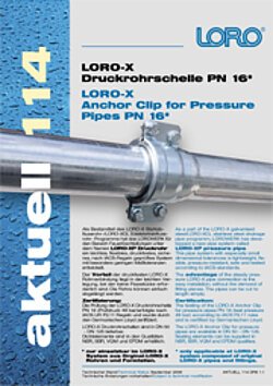 LOROWERK K. H. Vahlbrauk LORO-X anchor clip / Slip-on joint - Grip type for LORO Piping Systems