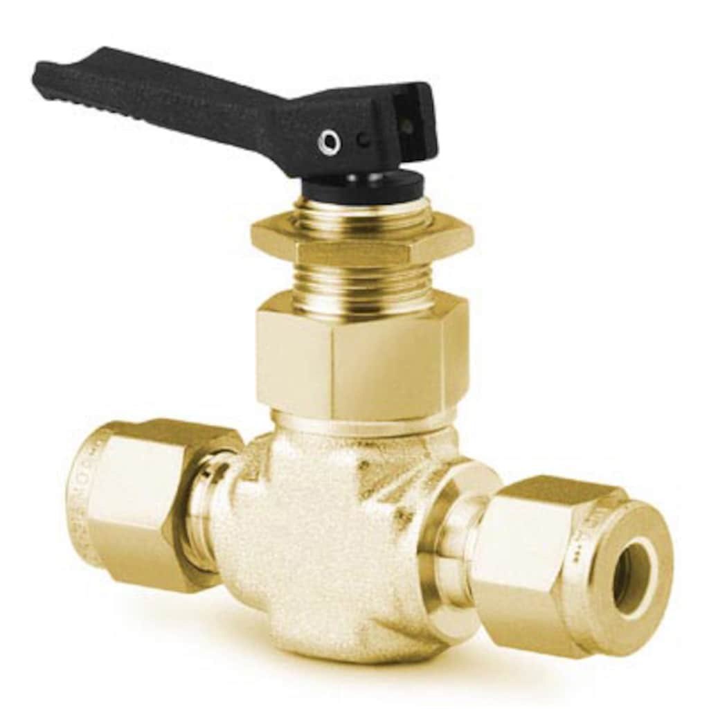 Swagelok Brass Toggle Valve, 1/8 in. Swagelok Tube Fitting