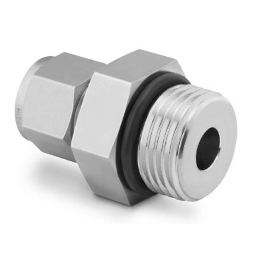 Swagelok Stainless Steel Swagelok Tube Fitting, Male Connector, 6 mm Tube OD x 9/16-18 Male SAE/MS Straight Thread