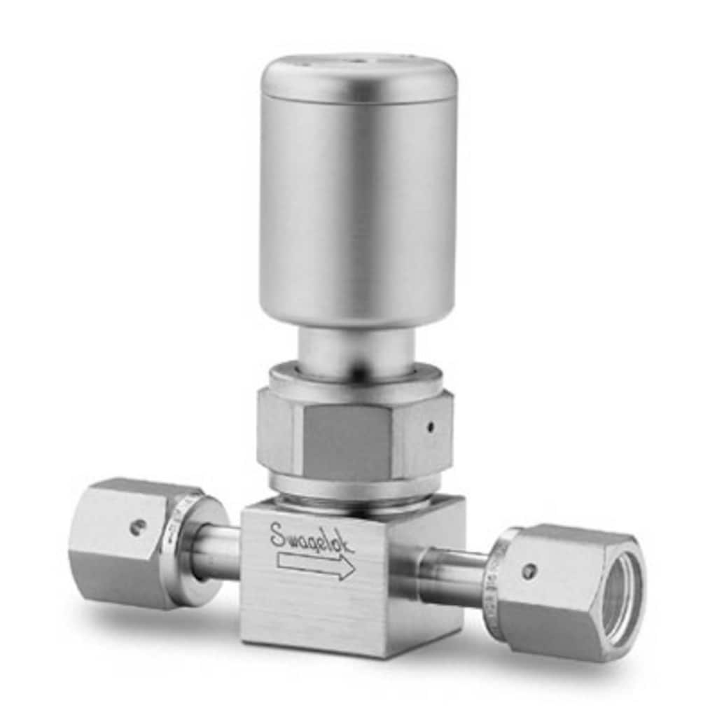 Swagelok 316L Stainless Steel High Purity Bellows Sealed Valve, 1/4 in. Female Swagelok VCR Metal Gasket Face Seal Fitting, NC Actuator