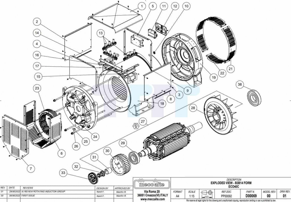 Mecc Alte ECO 43A Bauart B3B14