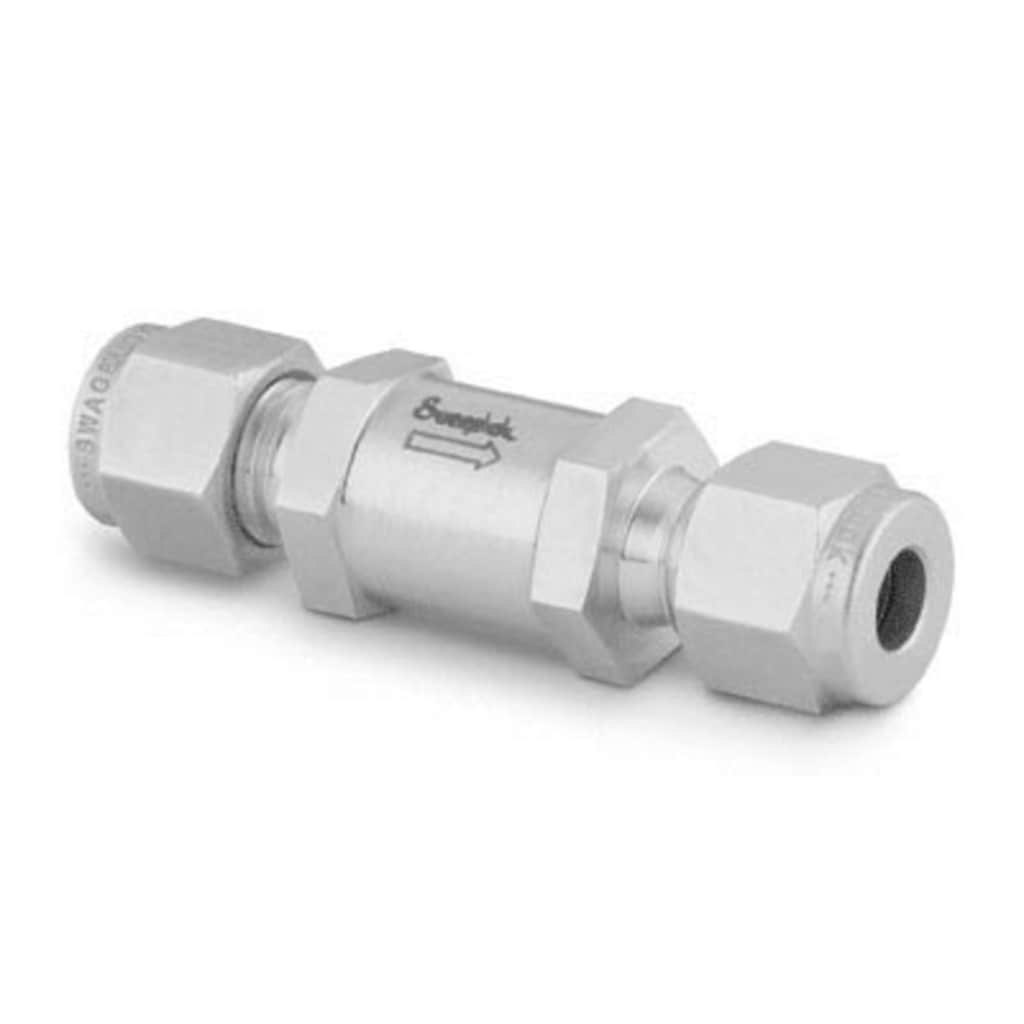 Swagelok Clapet anti-retour en acier inoxydable, pression fixe, raccord pour tube Swagelok 3/8 po, 1,8 bar (25 psig)