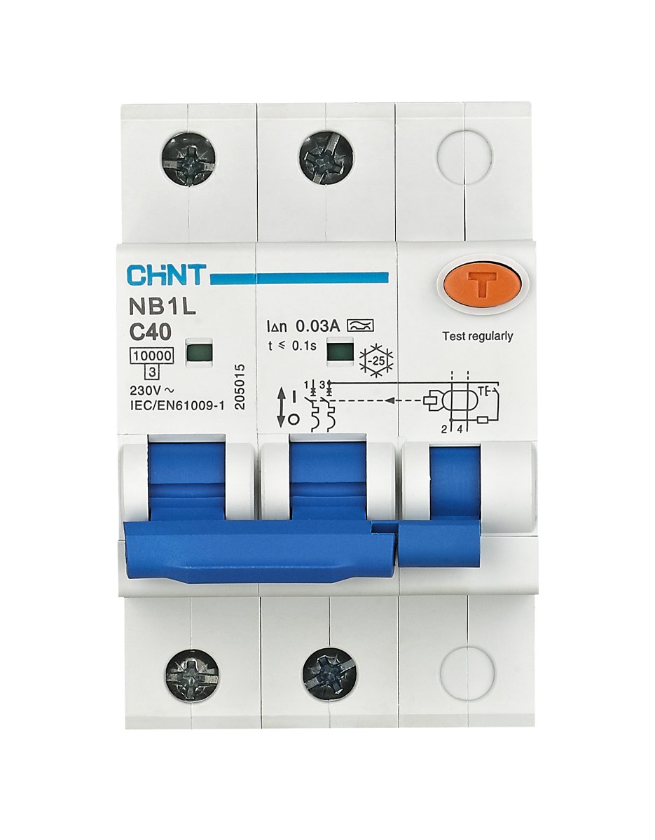 Chint Disjoncteur différentiel NB1L avec protection contre les surintensités (magnétique)