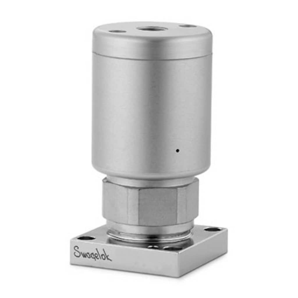 Swagelok 316L VIM-VAR UHP Modular Surface Mount 2-Port Diaphragm Sealed Valve, SC-01 Cleaned, NC Actuator