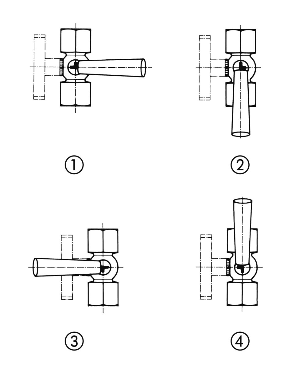 AFRISO pressure gauge shut-off cock with test flange 60 x 25 x 10 | 63005