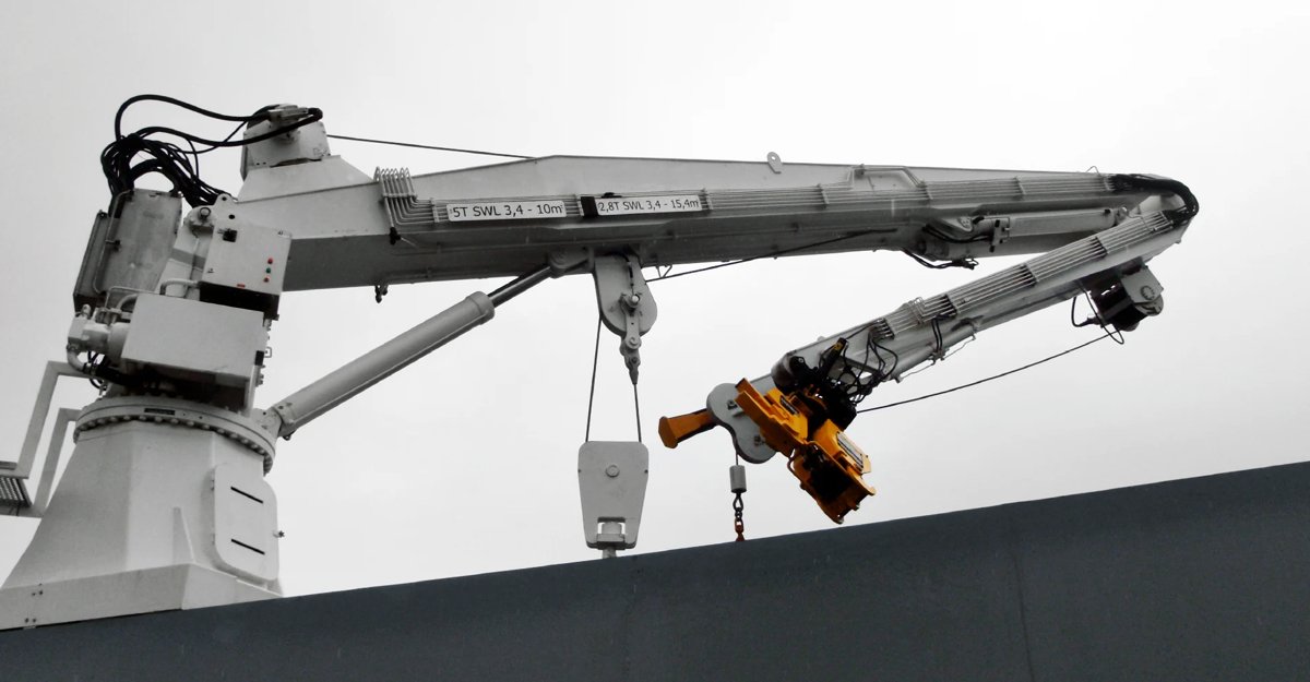 Kongsberg Maritime Anchor handling cranes with manipulator