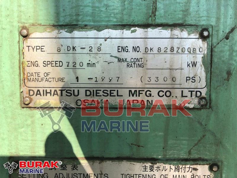 Daihatsu Diesel Mfg. Co., Ltd. Moriyama Division 6/8 DK(M)-28(e)(F)(L)