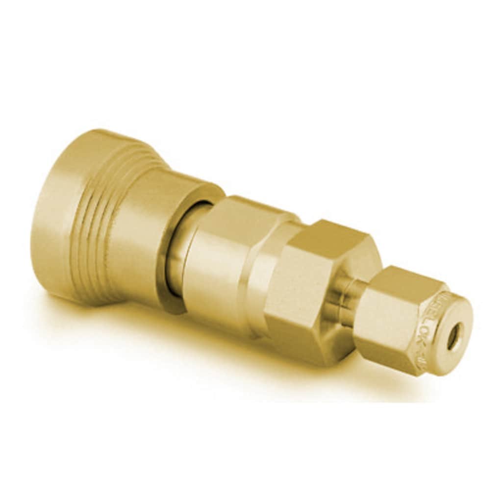 Swagelok Corps de raccord rapide d'instrumentation en laiton, Cv de 0,2, raccord pour tube Swagelok 1/4 po