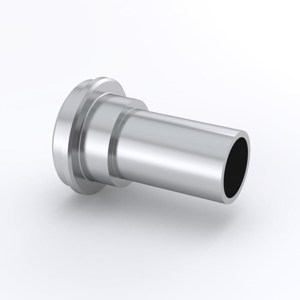 Swagelok 316L VAR VCR Fitting, Short Tube Butt Weld Gland, 1/2 in. VCR x 1/4 x 0.035 in. TBW, 0.75 in. (19.1 mm) Ext