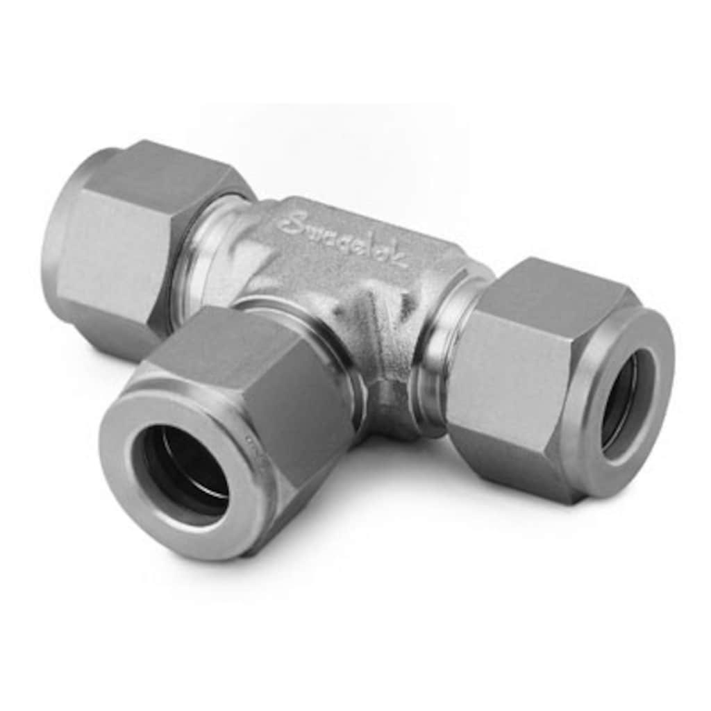 Swagelok Stainless Steel Swagelok Tube Fitting, Union Tee, 3/8 in. Tube OD