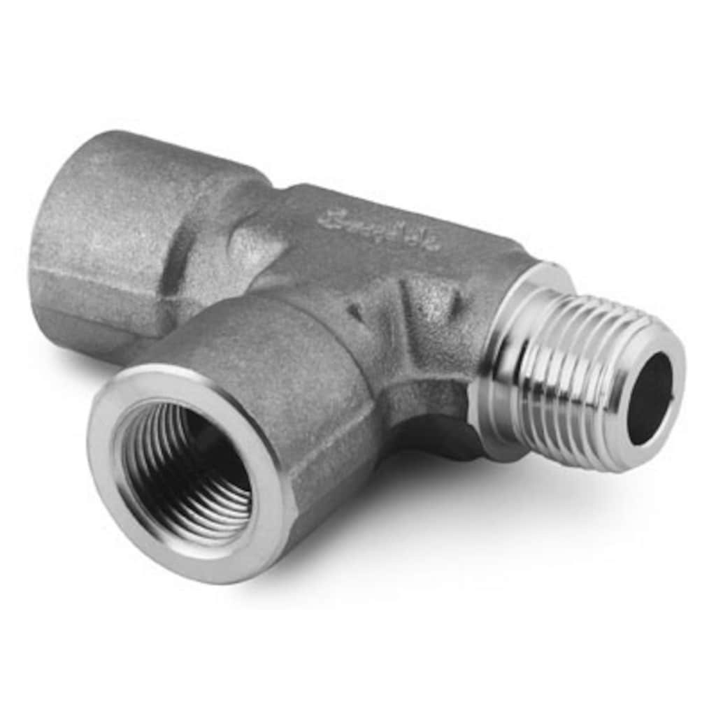 Swagelok Stainless Steel Pipe Fitting, Street Tee, 1/2 in. Female NPT x 1/2 in. Male NPT x 1/2 in. Female NPT