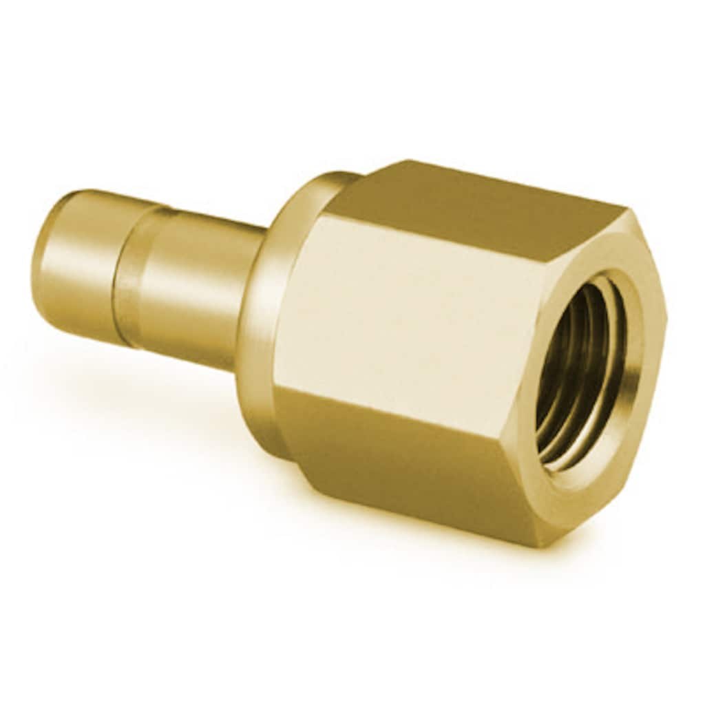 Swagelok Brass Swagelok Tube Fitting, Female Tube Adapter, 1/2 in. Tube OD x 1/2 in. Female NPT