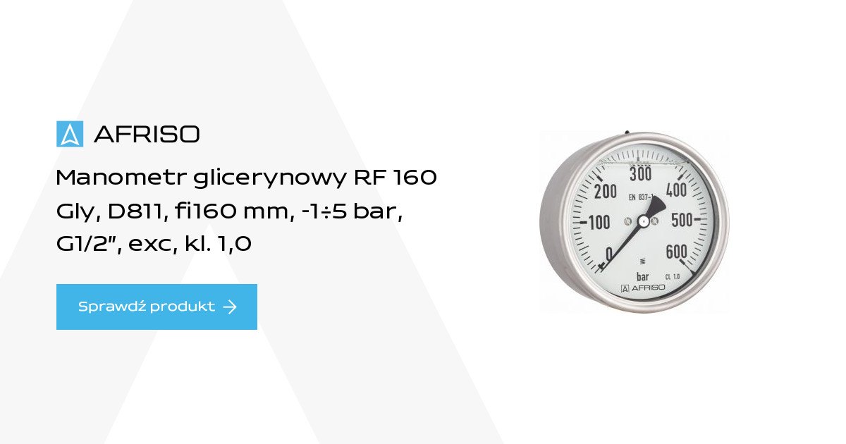 AFRISO Glycerine filled Bourdon tube pressure gauges RF160Gly | 85255811