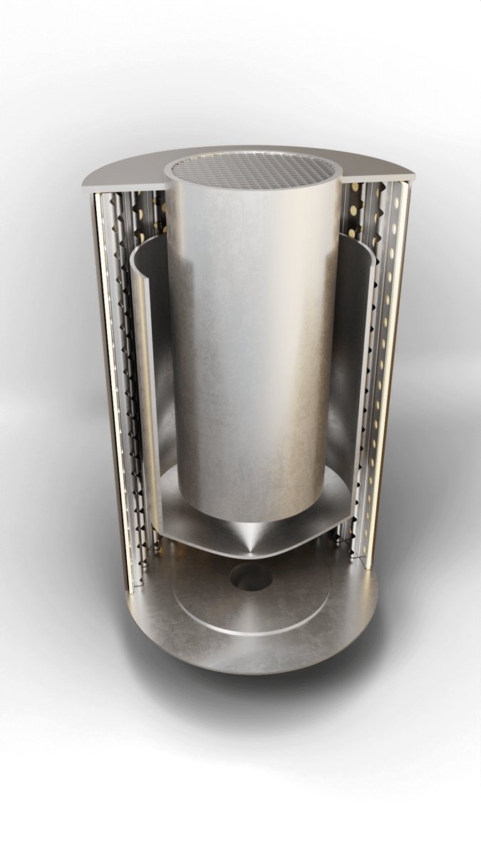 Industrial Exhaust Components IECI Industrial Grade Cylindrical Silencer