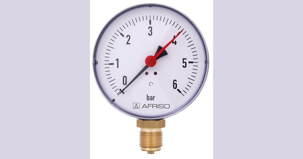 AFRISO Bourdon tube pressure gauge RF100 rad | 63610