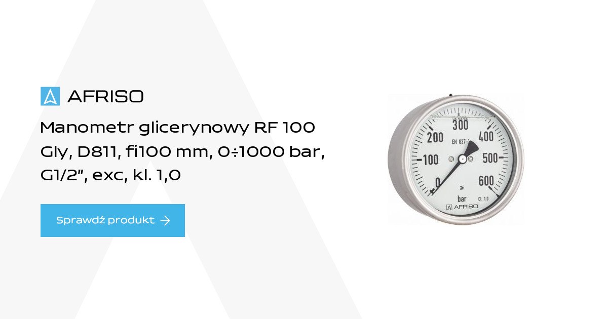AFRISO Glycerine filled Bourdon tube pressure gauges RF100Gly | 85225811