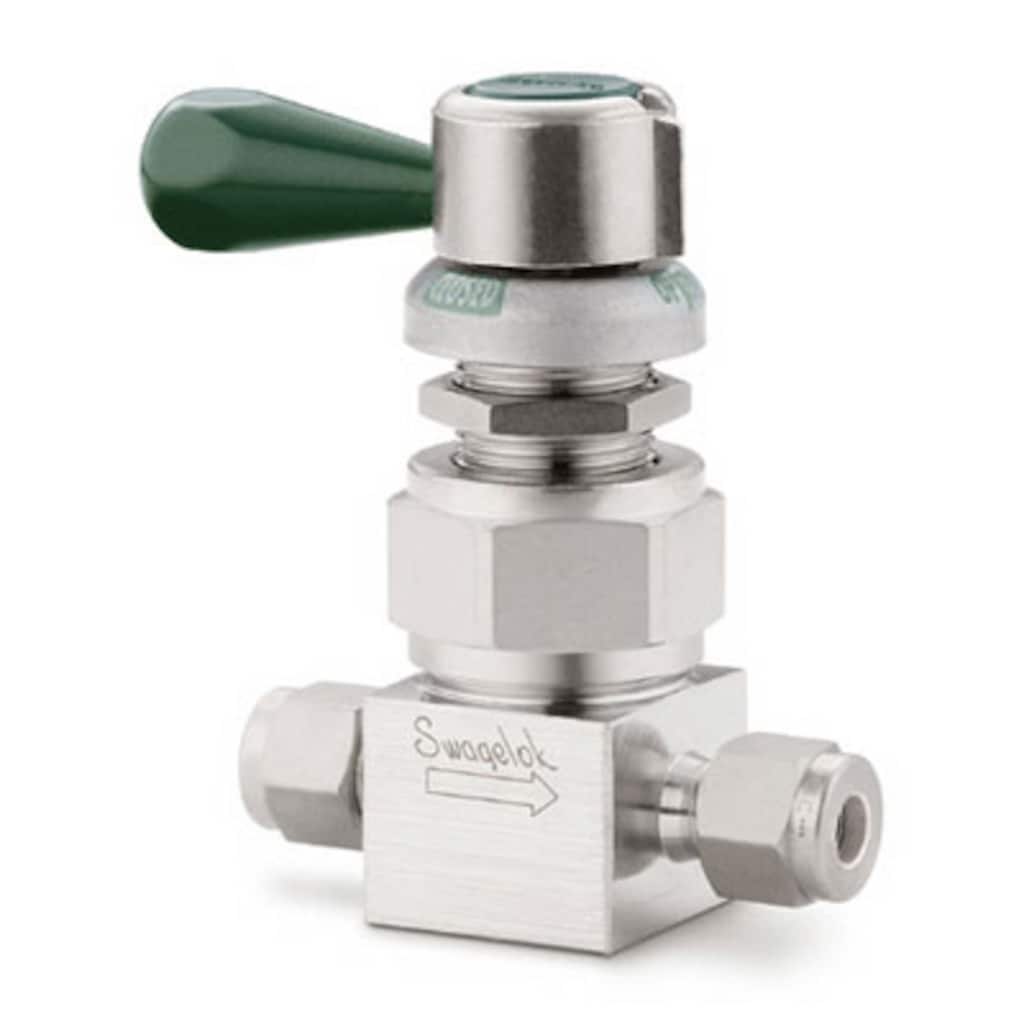 Swagelok Hochreines Hochdruck-Membranventil, Edelstahl, 8 mm Swagelok Rohrverschraubung, Hebelgriff