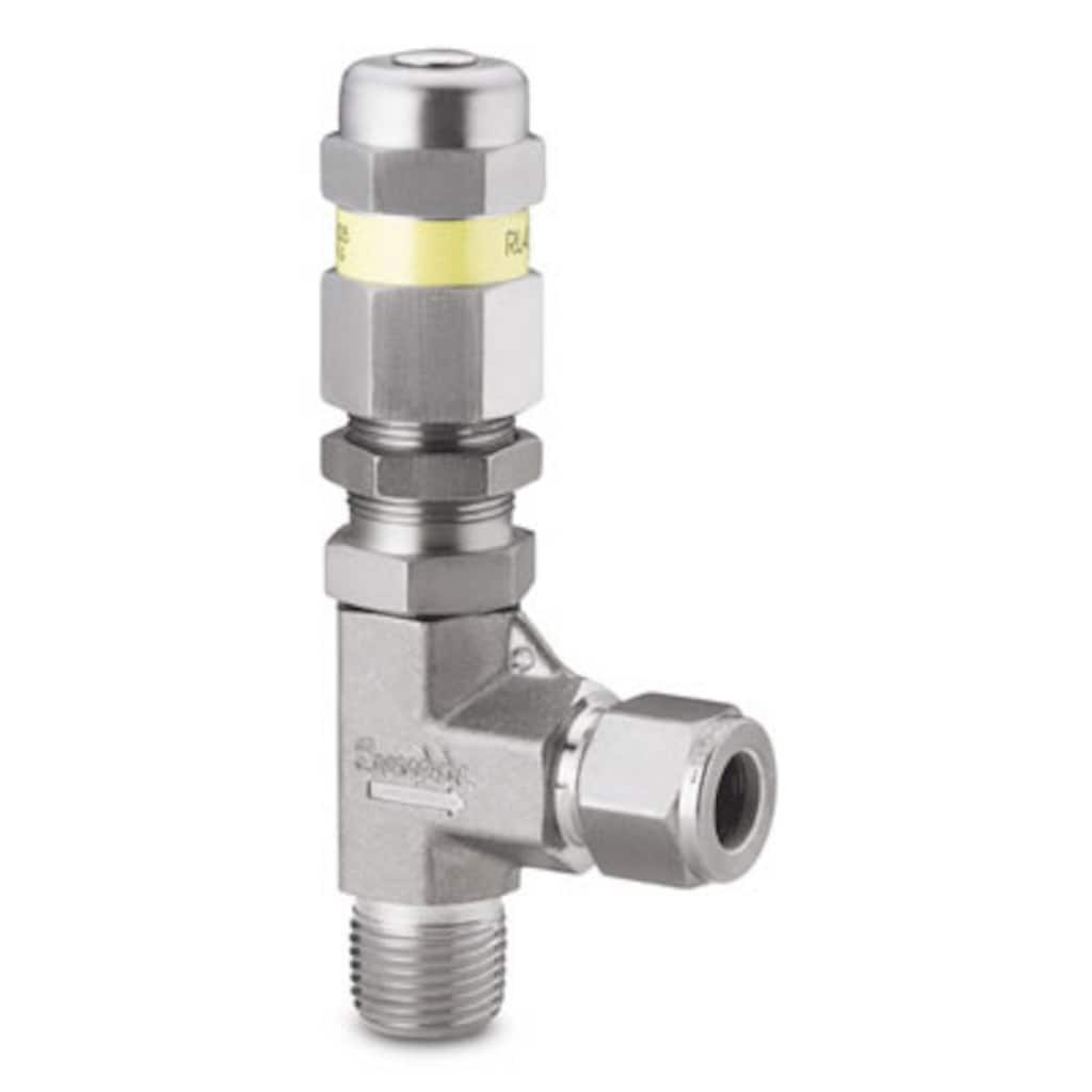 Swagelok Stainless Steel Low Pressure Proportional Relief Valve, 1/2 in. MNPT x 1/2 in. Swagelok Tube Fitting