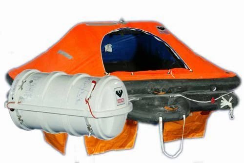 Liferaft Systems Australia Model 128P, 128-person capacity open reversible inflatable liferaft (inflatable buoyant apparatus).