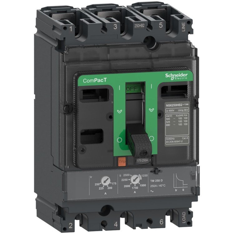 Schneider Electric Industries S.A.S. ComPacT NSX250DC EP and NSX500DC EP, ComPacT NSX250 NA DC EP and NSX630 NA DC EP