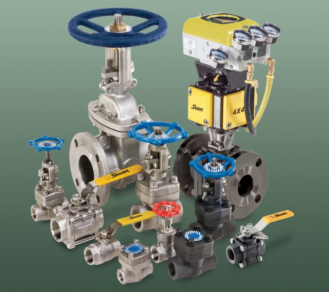 Sharpe Series 45 - Cast, Flanged Globe Valves - Class 150, 300, & 600