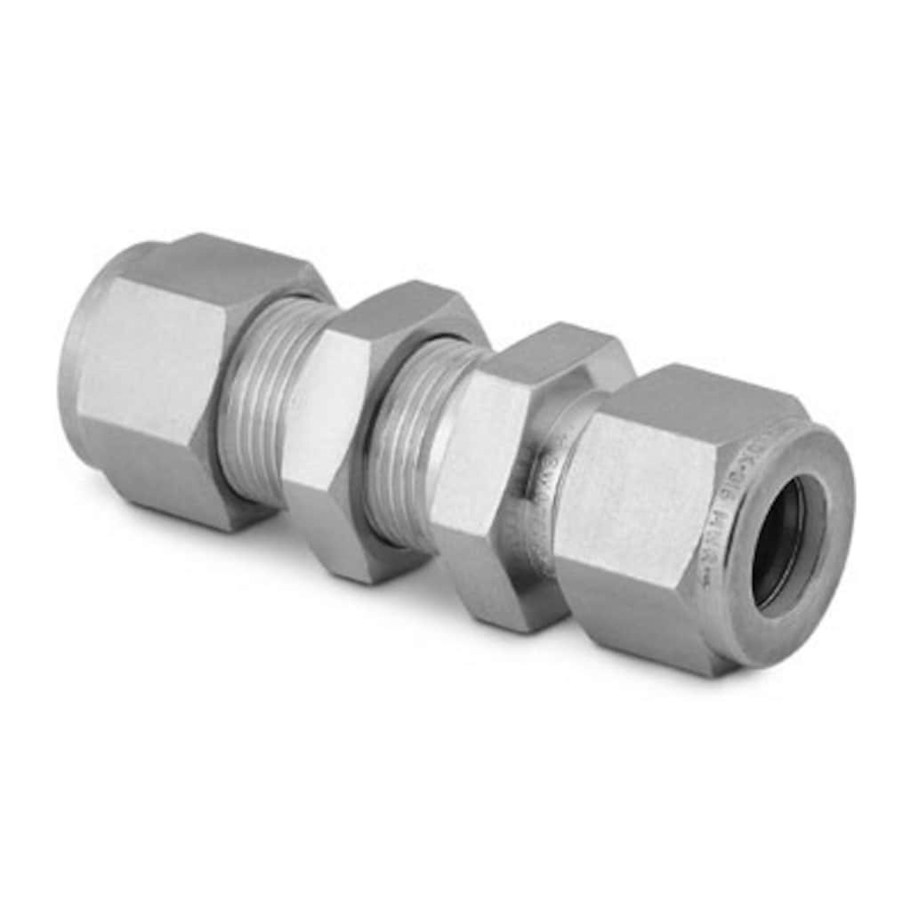 Swagelok Stainless Steel Swagelok Tube Fitting, Bored-Through Bulkhead Union, 1/2 in. Tube OD