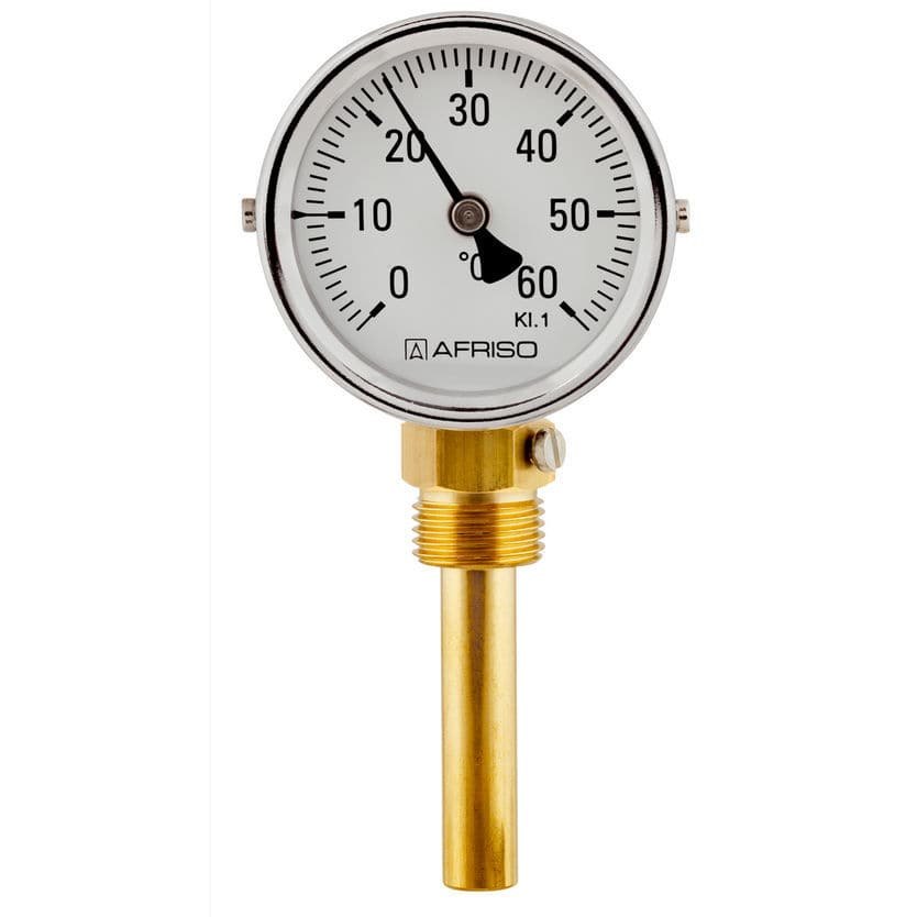 AFRISO bimetal stainless steel thermometer BiTh 100 E | 66350302