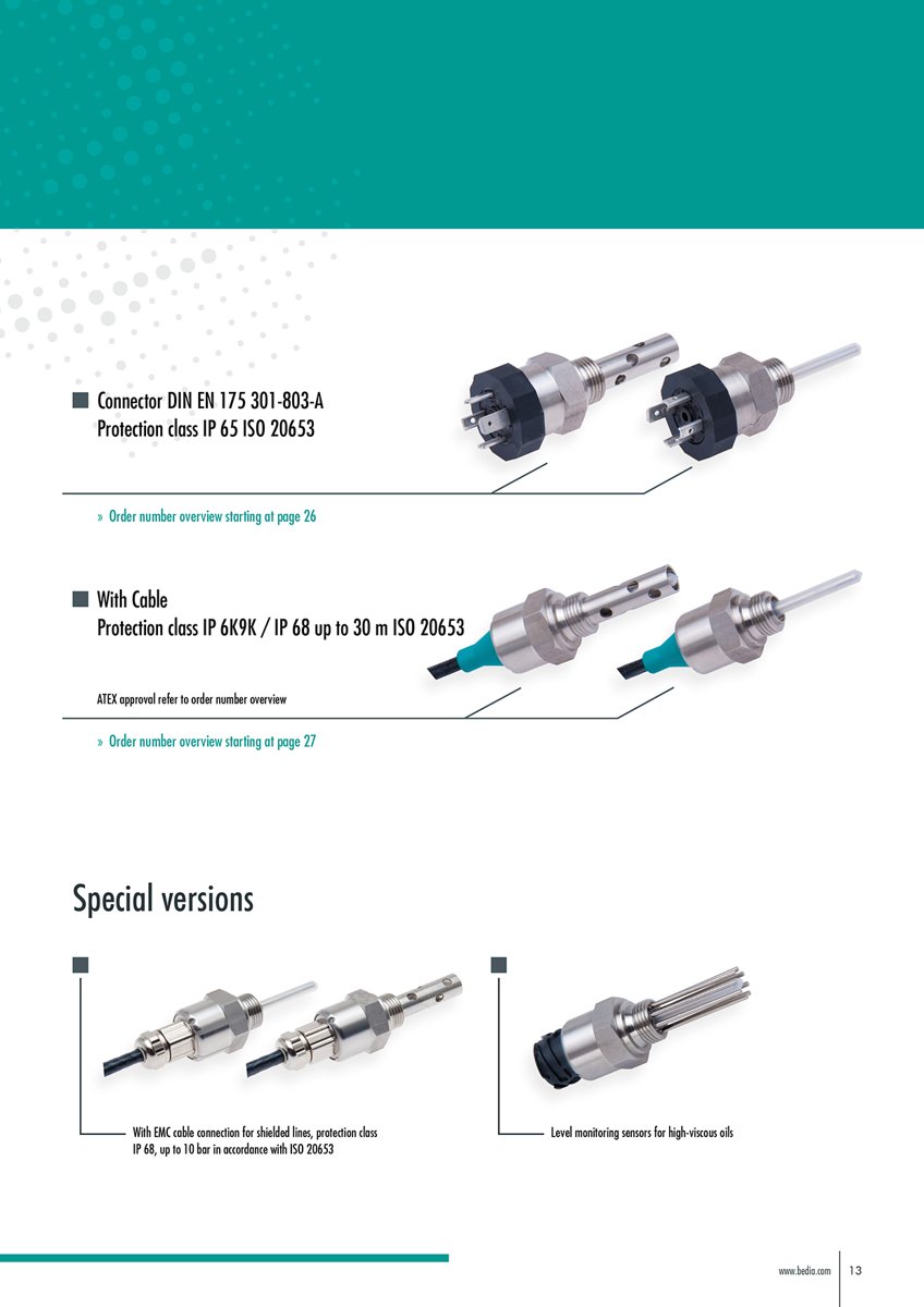BEDIA Motorentechnik GmbH & Co.KG CLS50/55 Capacitive Level Switch