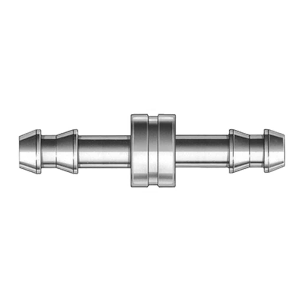 Swagelok Multi-Purpose Push-On Hose End Connection, Stainless Steel Union, 1/4 in. Hose Size