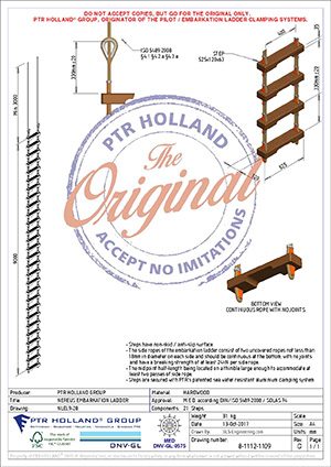 PTR Holland Group NEREUS Embarkation ladders, and NEREUS U.D. Embarkation ladders