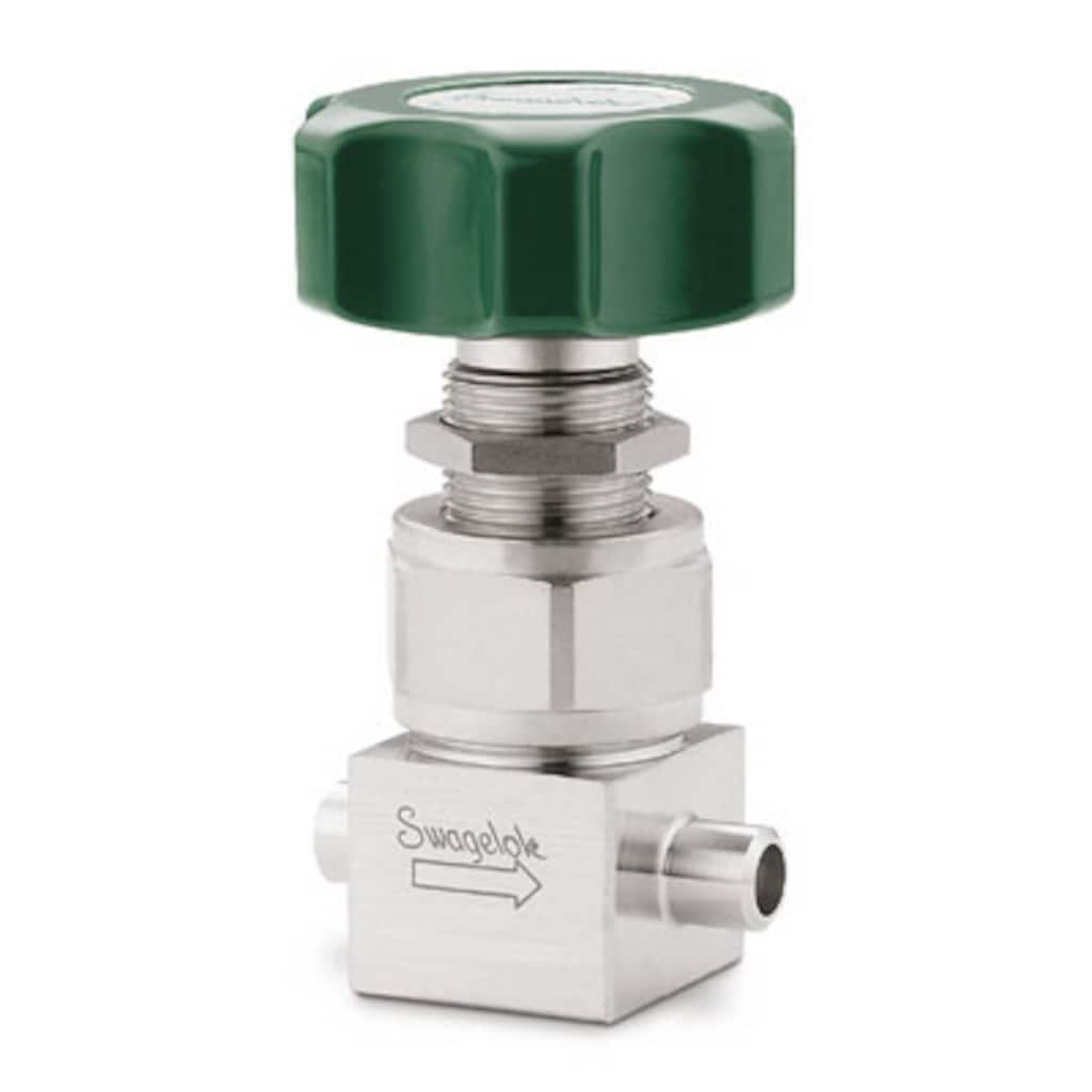 Swagelok Hochreines Hochdruck-Membranventil, Edelstahl, 1/4 Zoll TSW und 3/8 Zoll TBW, runder Griff