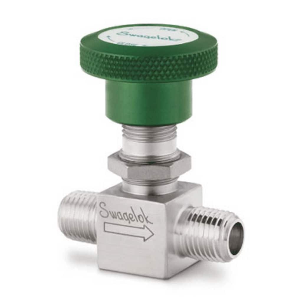 Swagelok Stainless Steel Bellows Sealed Valve, Welded, SS Stem Tip, 1/8 in. MNPT